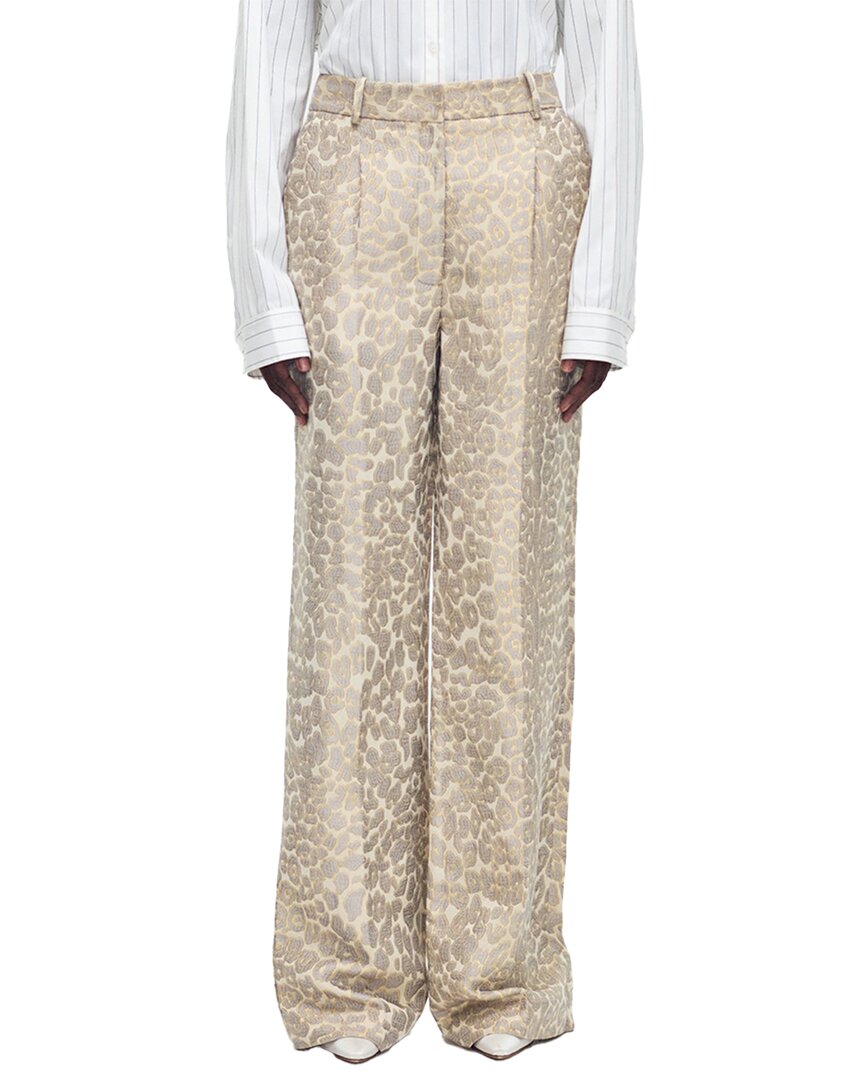 Adam Lippes Banks Silk-blend Pant In Multi