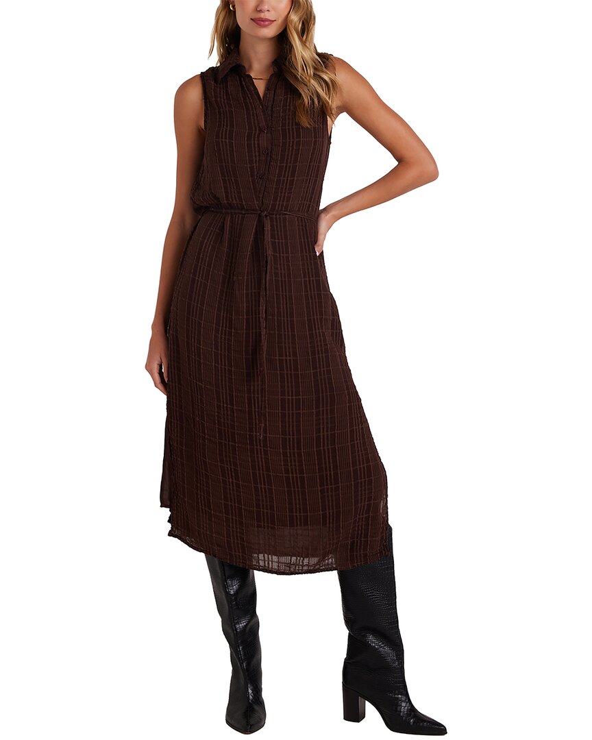 Bella Dahl Sleeveless Pullover Midi Dress In Brown