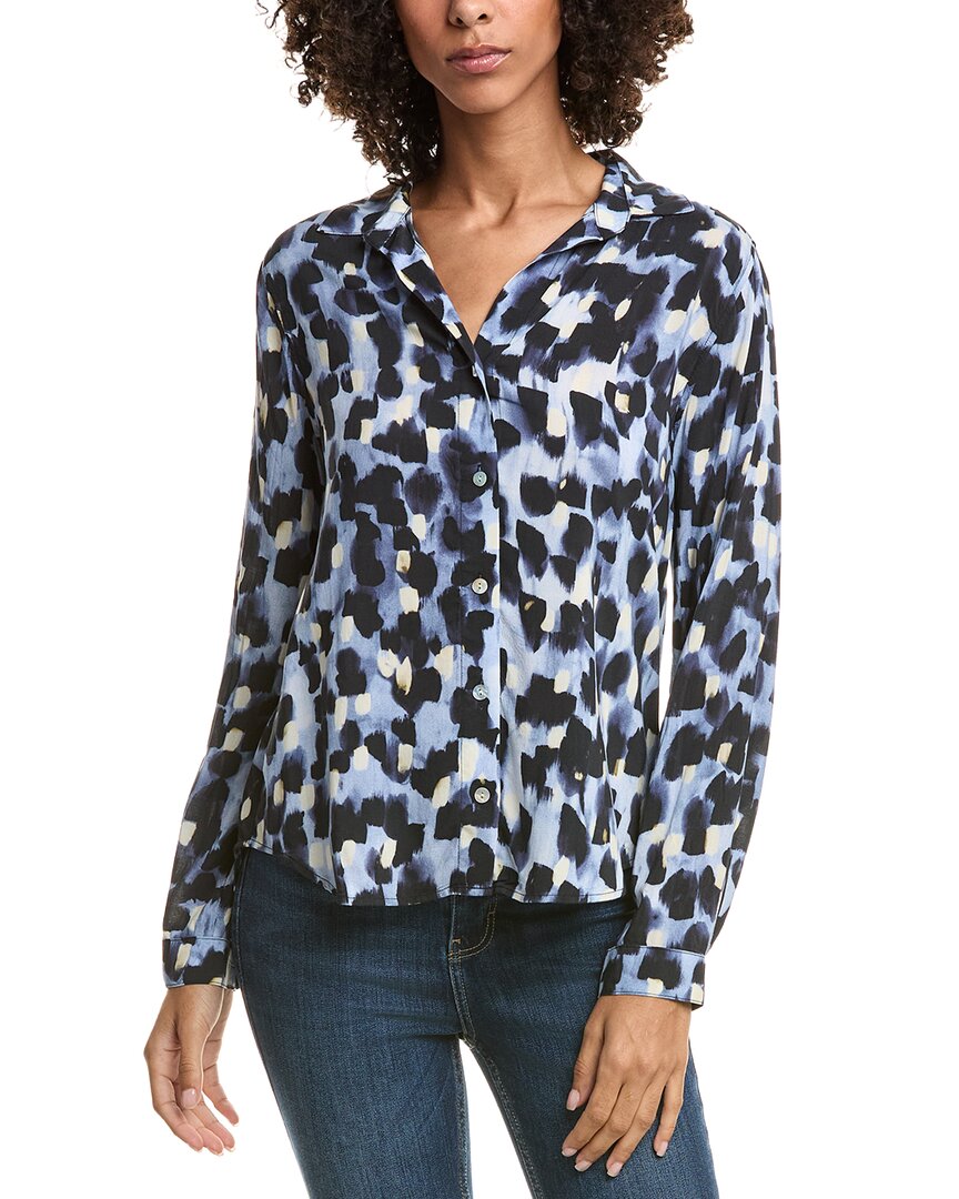 Bella Dahl Classic Button Down Blouse In Multi