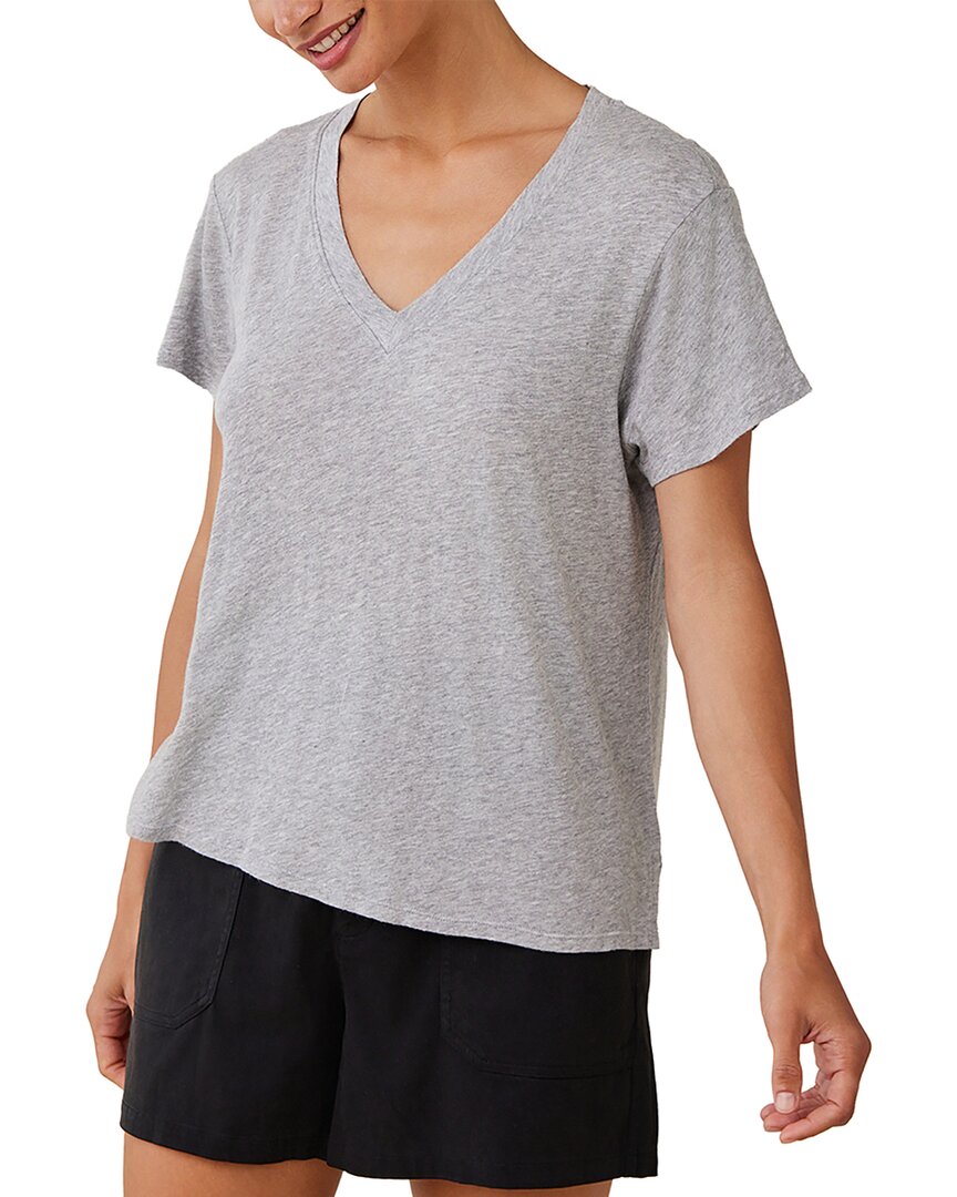 Bella Dahl Side Slit V-neck T-shirt