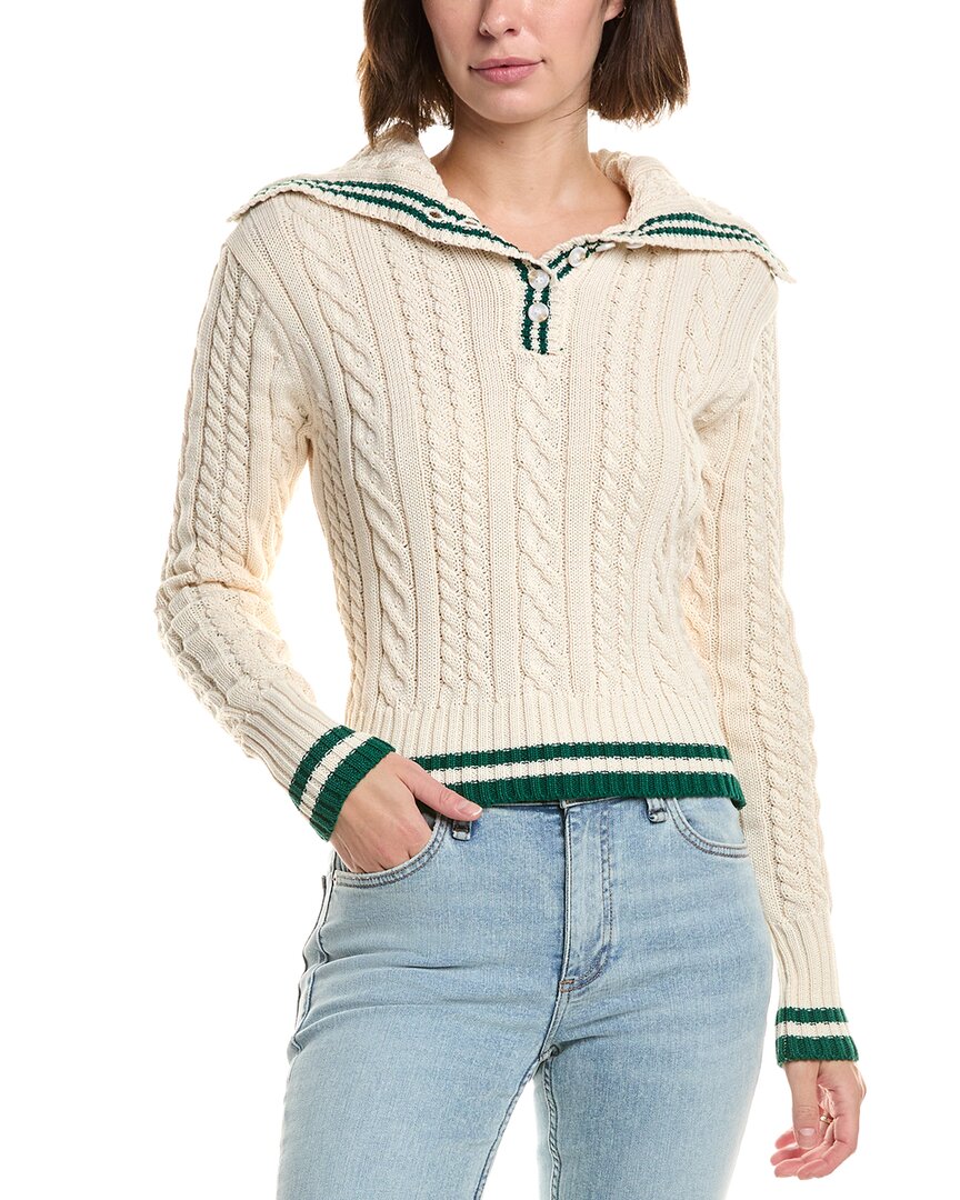 Serenette Cable Sweater In White