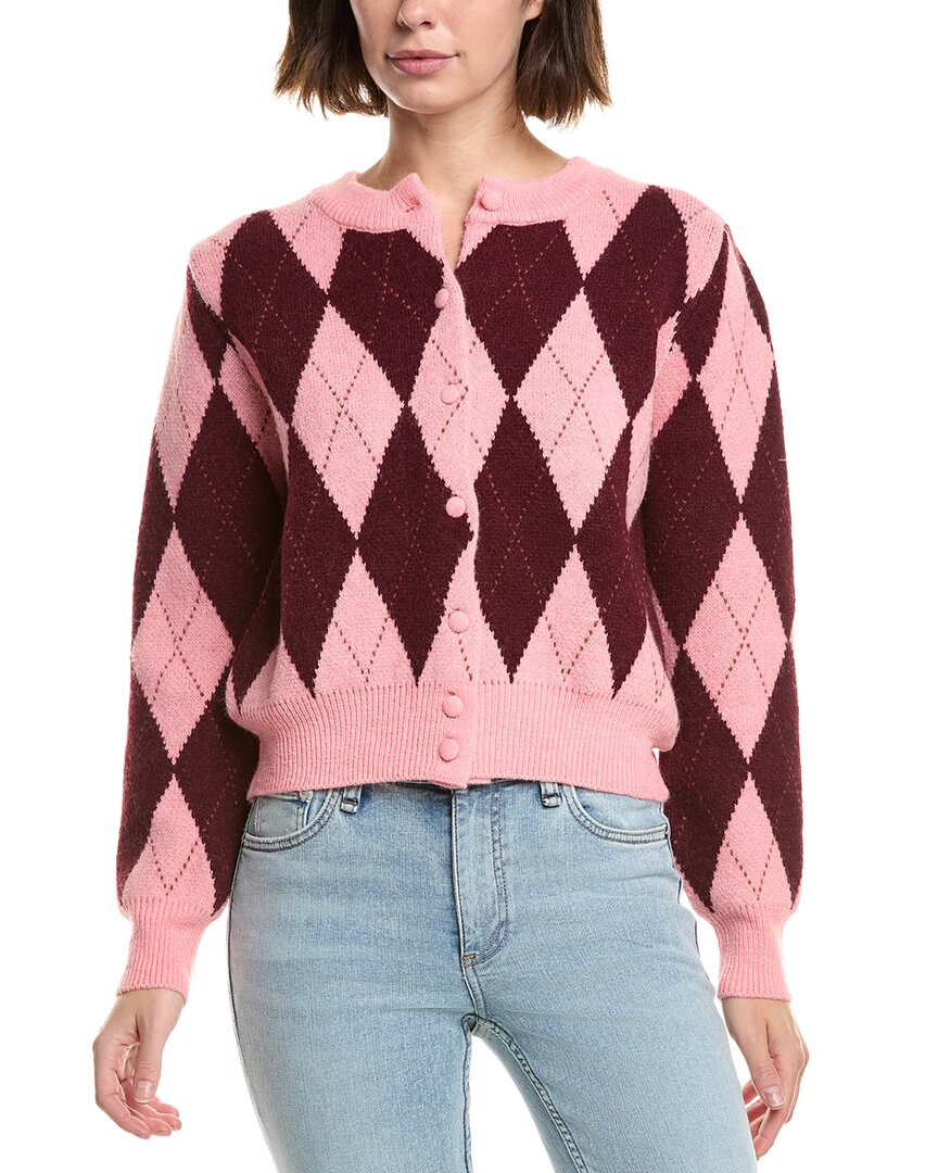 Serenette Argyle Sweater In Pink