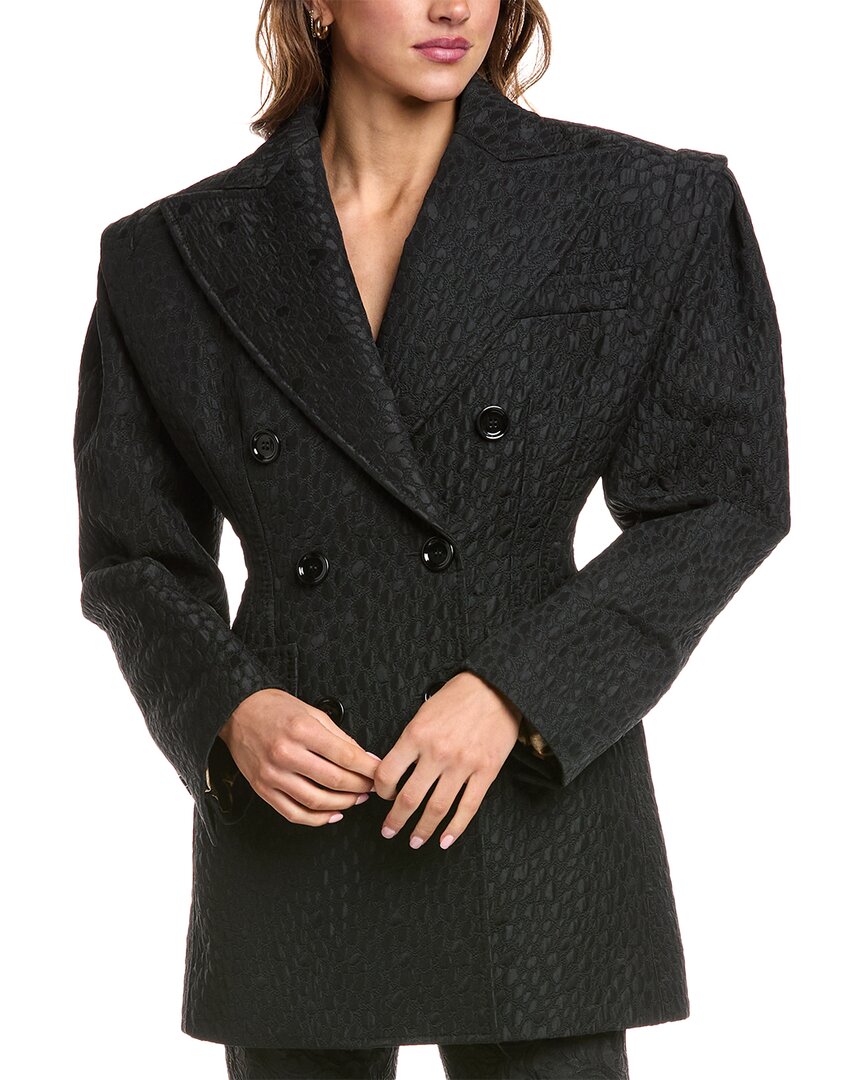 Dolce & Gabbana Jacquard Blazer In Black