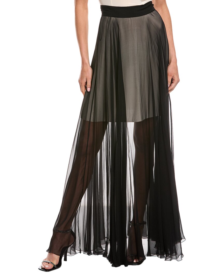 Dolce & Gabbana Silk Maxi Skirt In Black