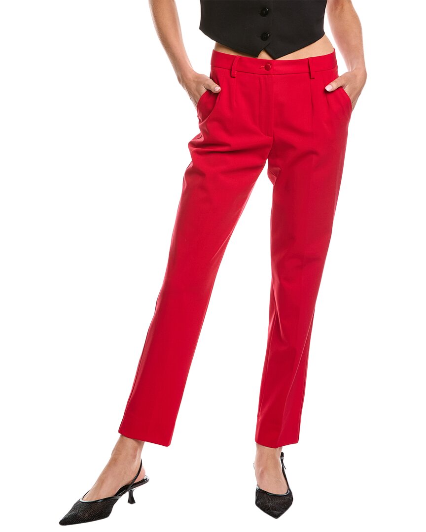Dolce & Gabbana Wool-blend Pant In Red