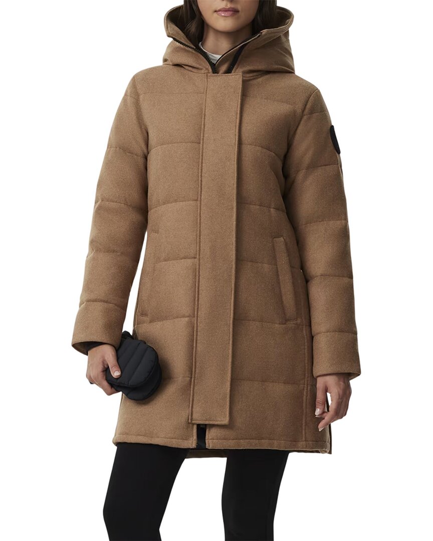 Canada Goose Shelburne Alluraluxe Wool-blend Parka In Brown