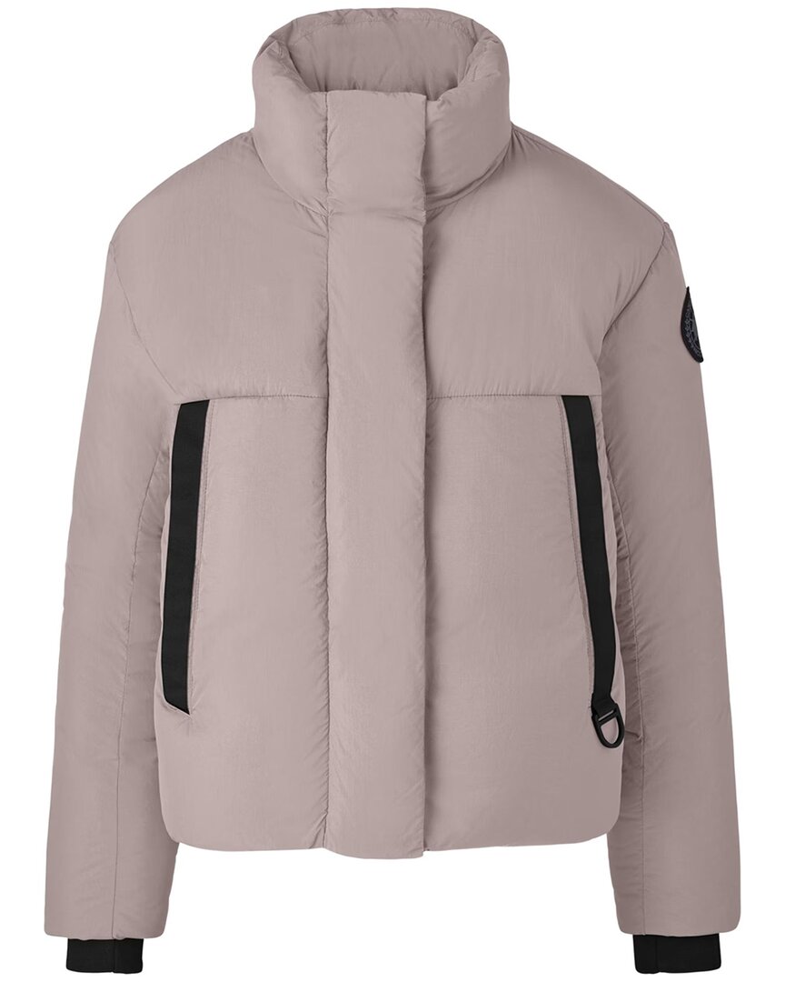 Canada Goose Junction Cropped Black Label Puffer Coat In Purple