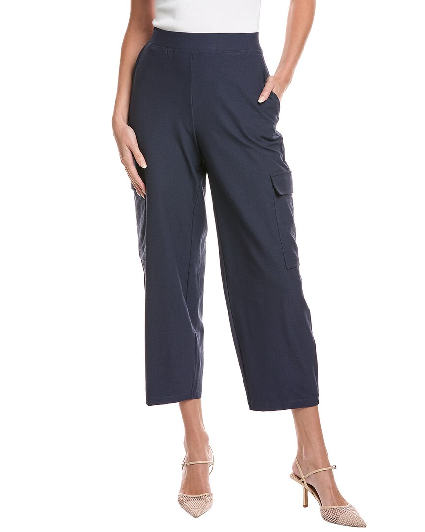 Eileen Fisher Stretch Crepe Cargo Pant In Blue