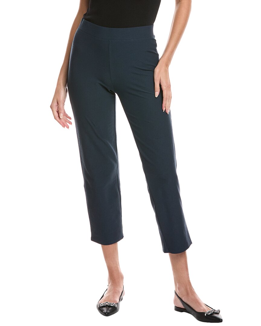 Eileen Fisher Petite Straight Ankle Pant In Blue
