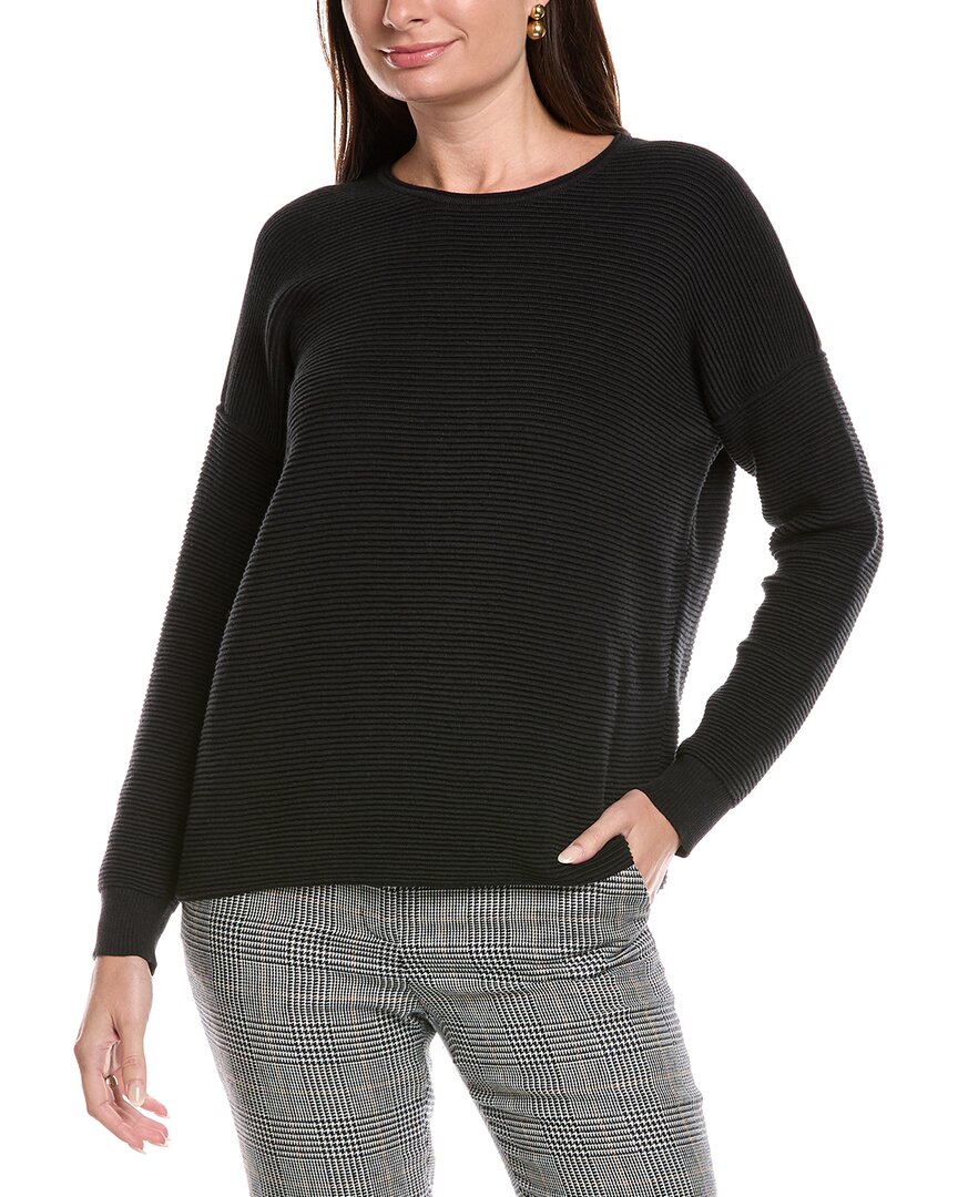 Eileen Fisher Petite Crewneck Tunic In Black