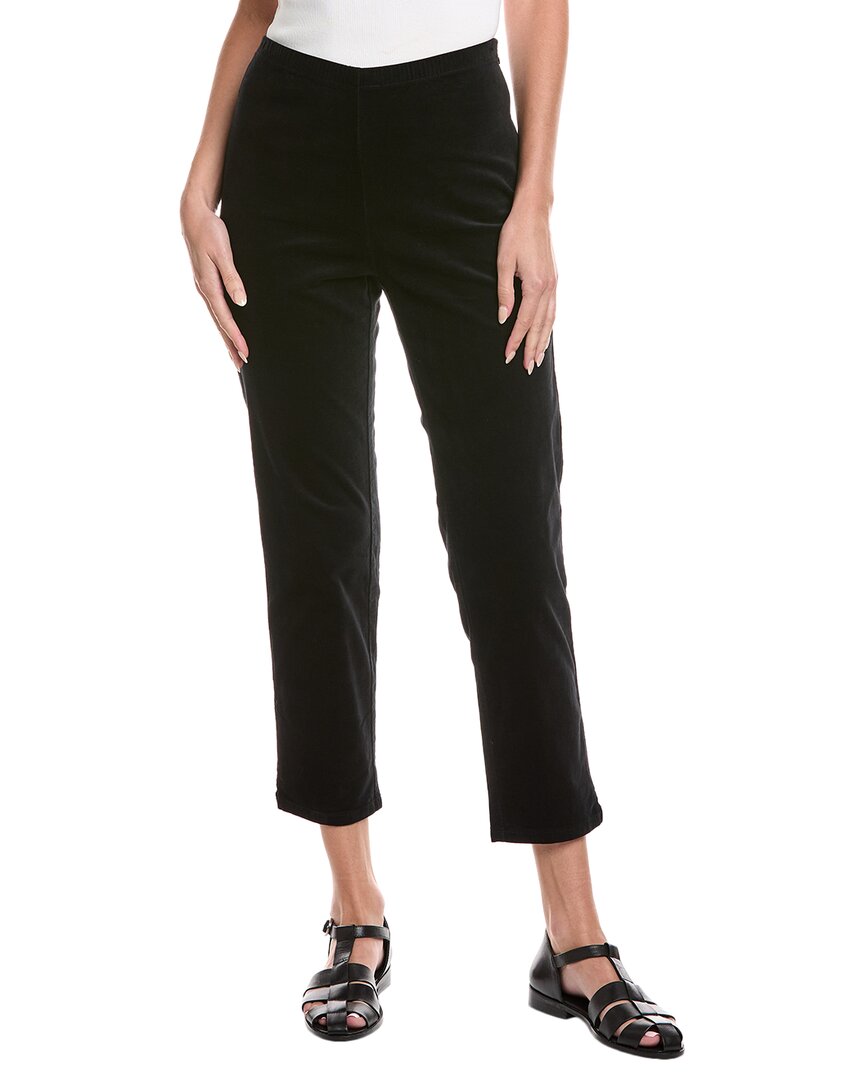 Eileen Fisher Slim Velveteen Pant In Black