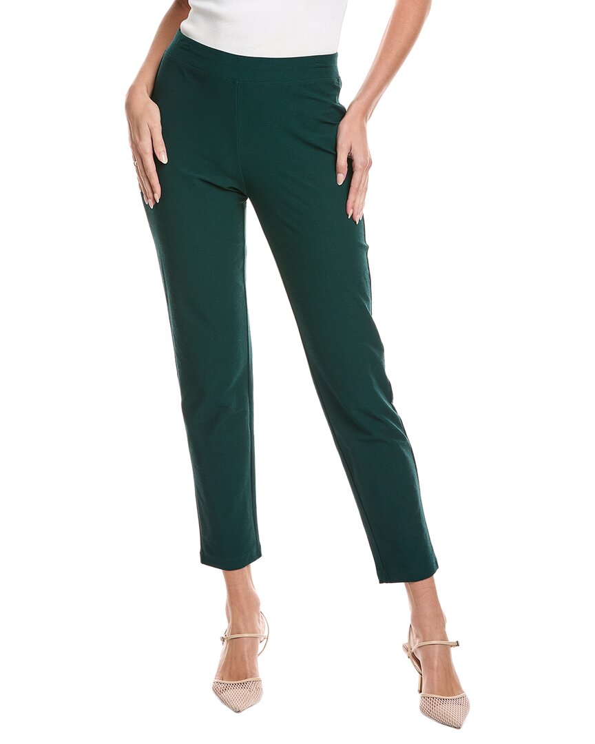 Eileen Fisher Slim Ankle Pant In Green