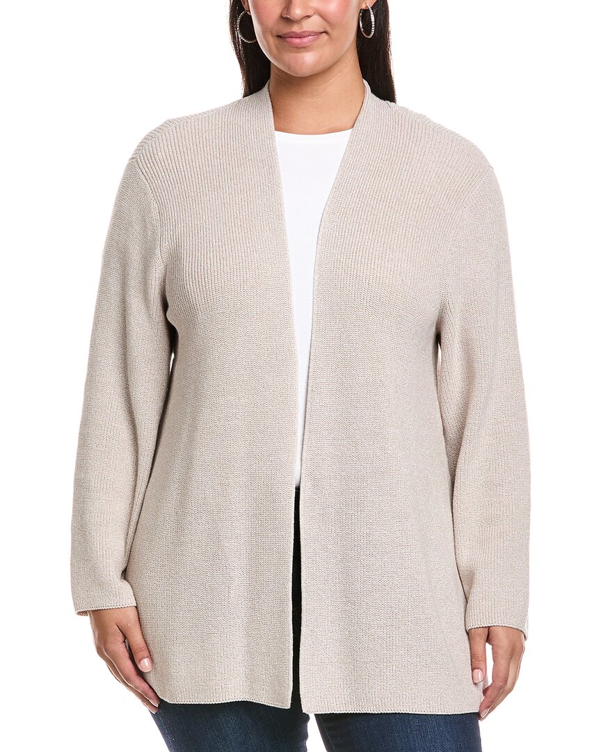 Eileen Fisher Plus Cardigan In Neutral