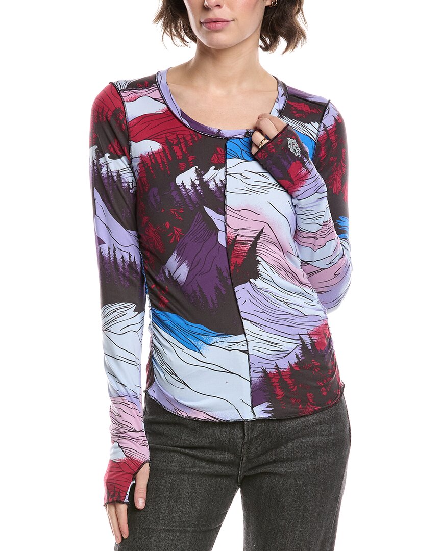 Free People Printed Right On Run Layer Top In Multi