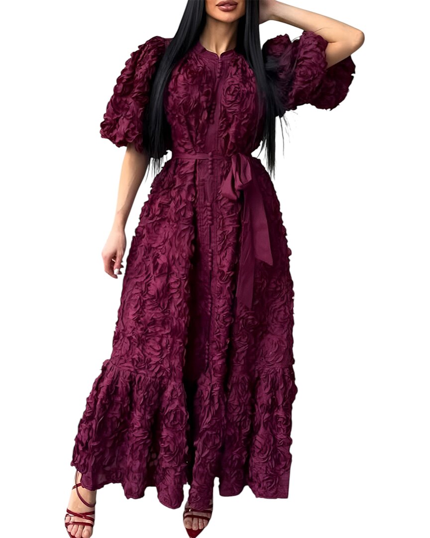 Vincent Maxi Dress In Burgundy