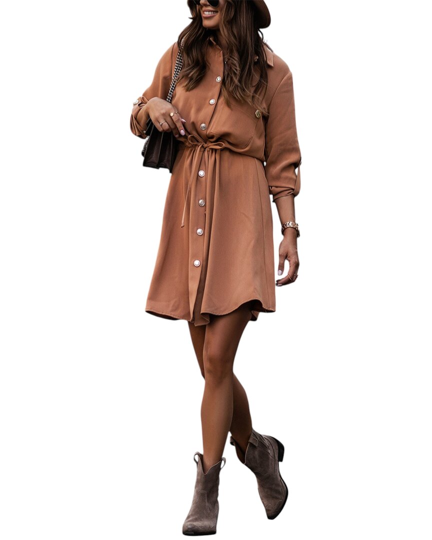 Vincent Mini Dress In Brown