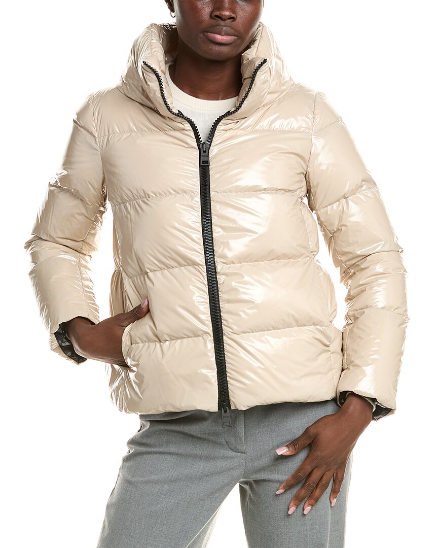 Herno Glossy Puffer Down Jacket In Neutral
