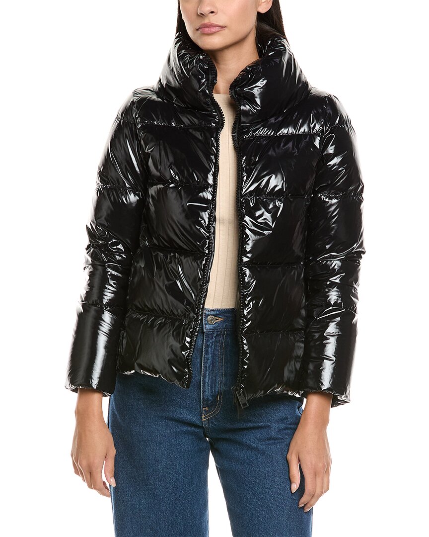 Herno Glossy Puffer Down Jacket In Black