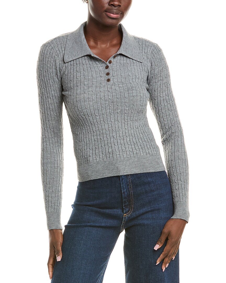 Celestine Sei Polo Sweater In Gray