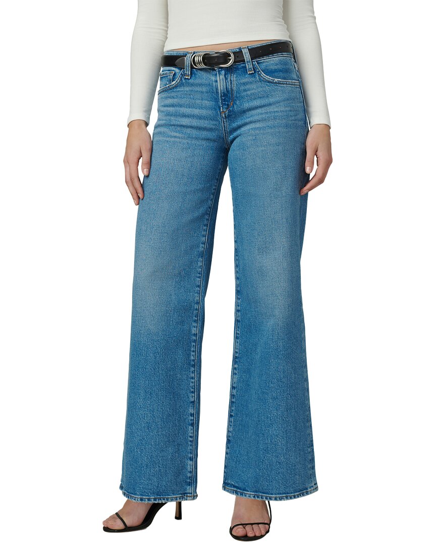 Joe's Jeans The Lou Lou Low Rise Wide Leg Stand By Jean In Blue