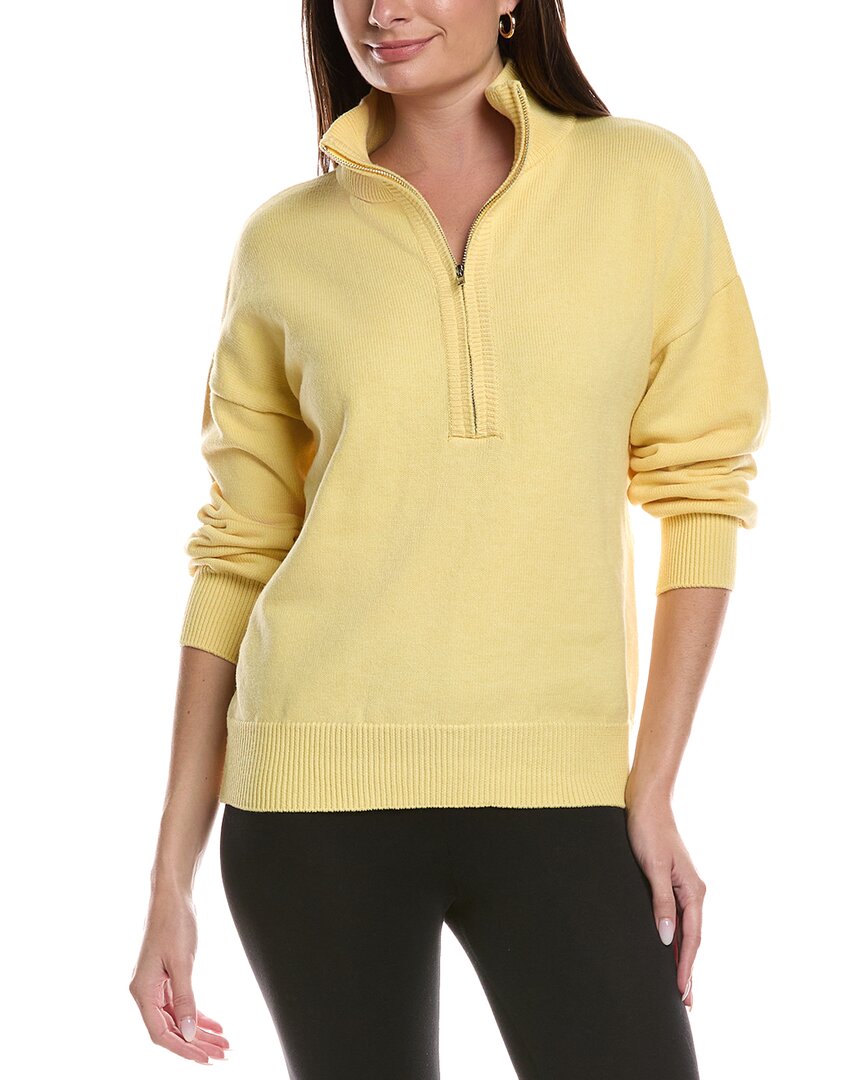 Theo And Spence Martini 1/4-zip Pullover In Yellow