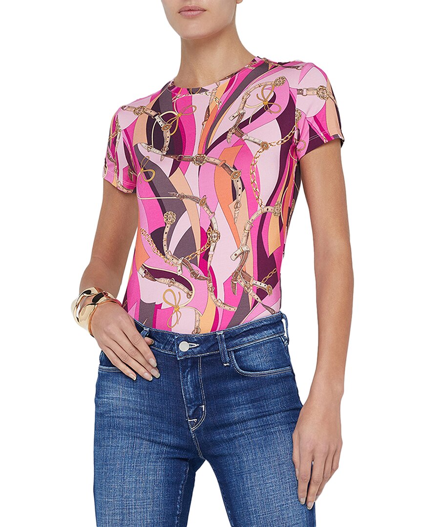 L Agence L'agence Ressi Buckle Sweater In Pink