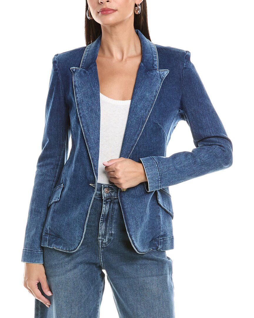 L Agence L'agence Baldwin Denim Blazer In Blue
