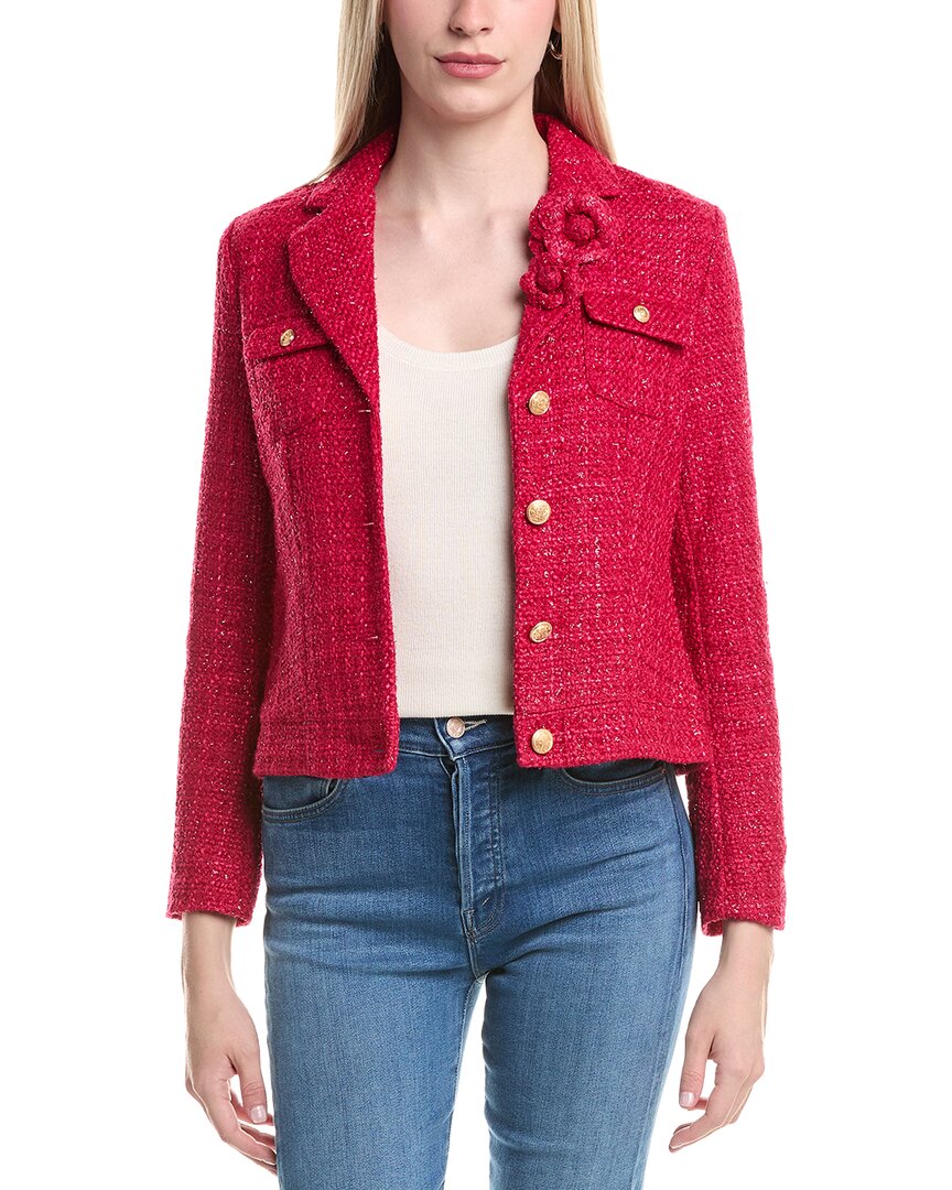Nanette Lepore Nanette  Boucle Jacket In Red