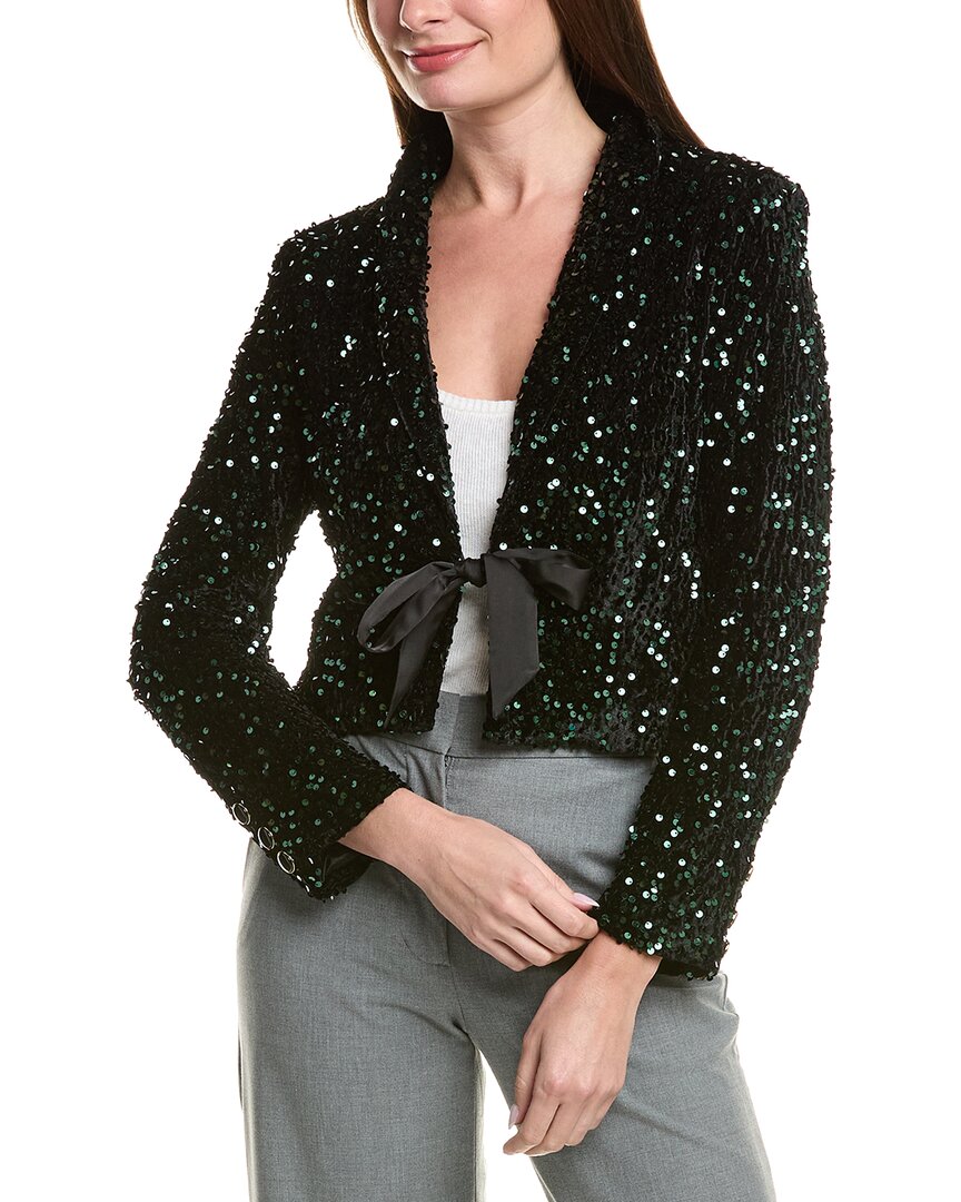 Nanette Lepore Sequin Blazer In Black