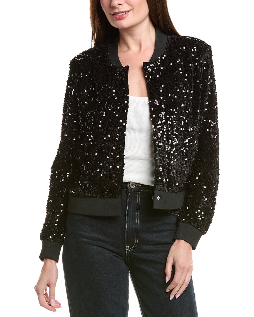 Nanette Lepore Nanette Sequin Cardigan In Black