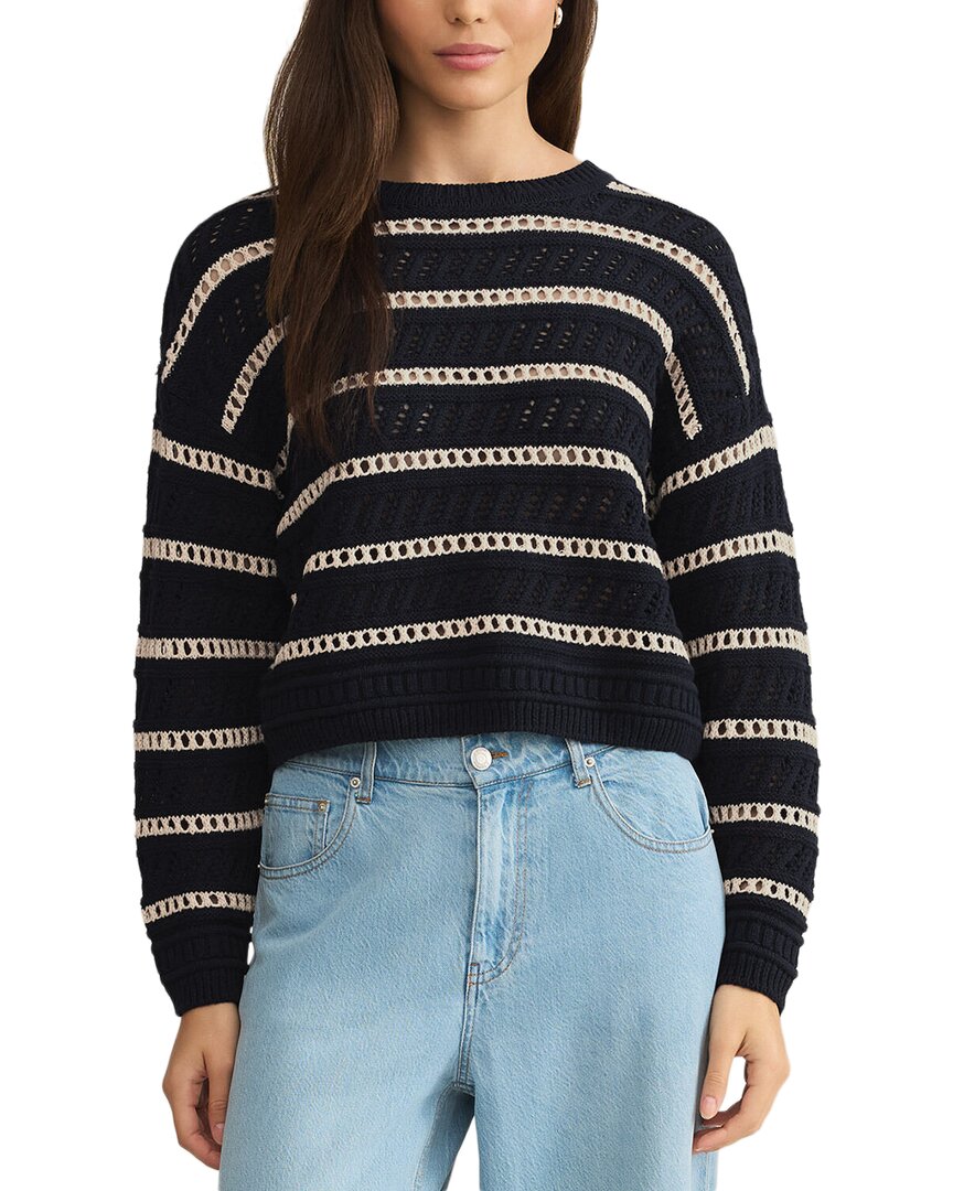 Z Supply Estero Stripe Sweater In Blue
