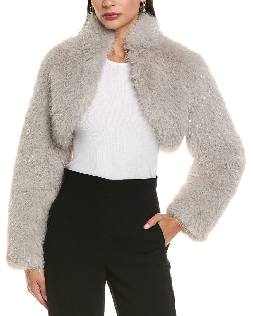 Apparis Odette Tinsel Bolero In Gray