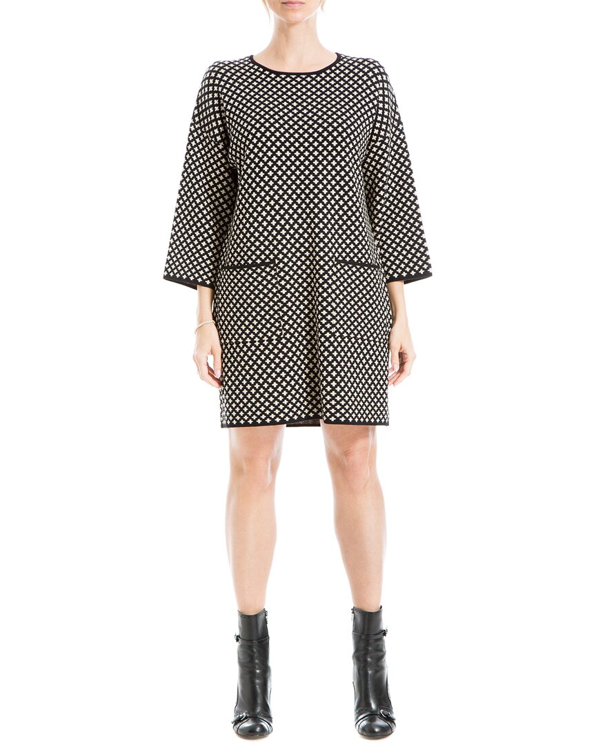 Max Studio Short Sweater Dress In Animal Print