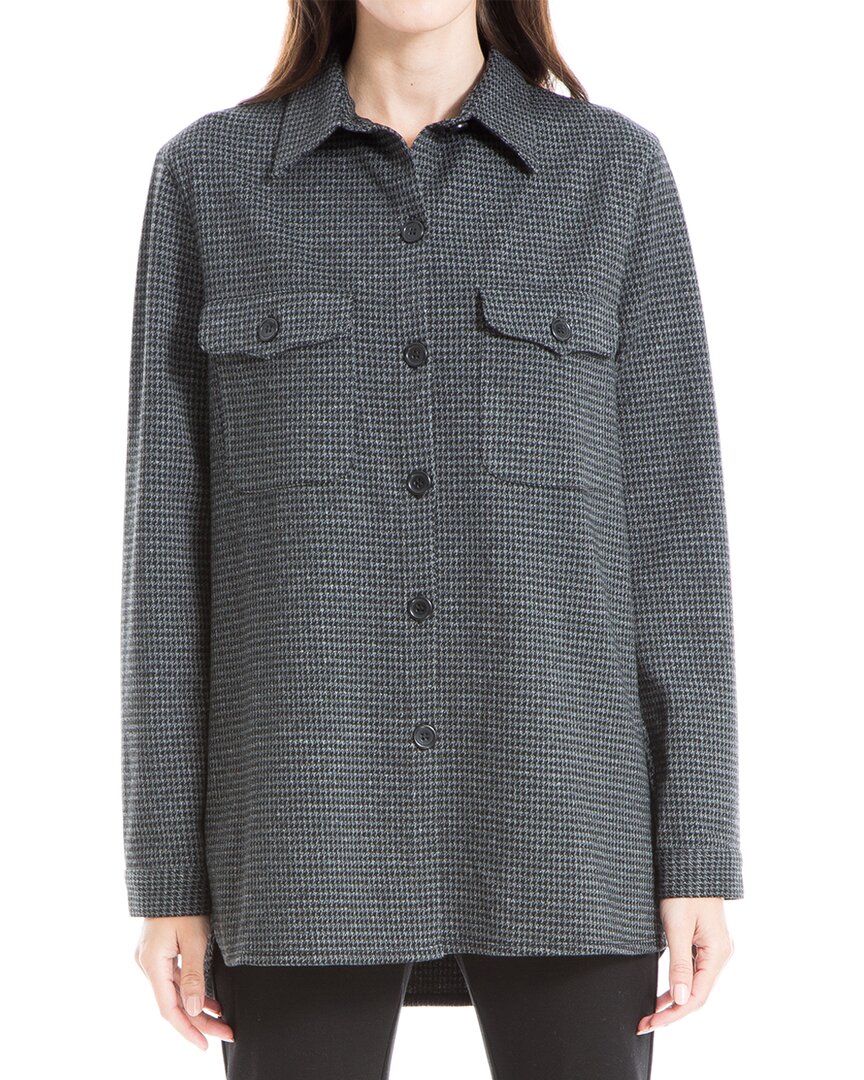 Max Studio Double Knit Shacket In Animal Print