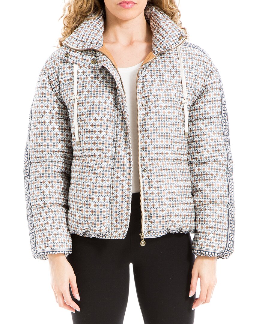 Max Studio Puffer Jacket In Brown