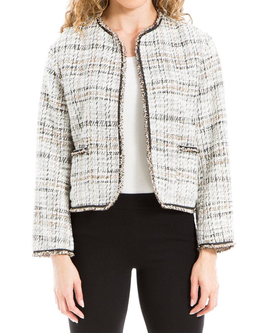 Max Studio Tweed Short Jacket In Neutral