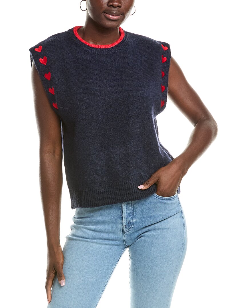 Anna Kay Larianna Cashmere-blend Vest In Blue