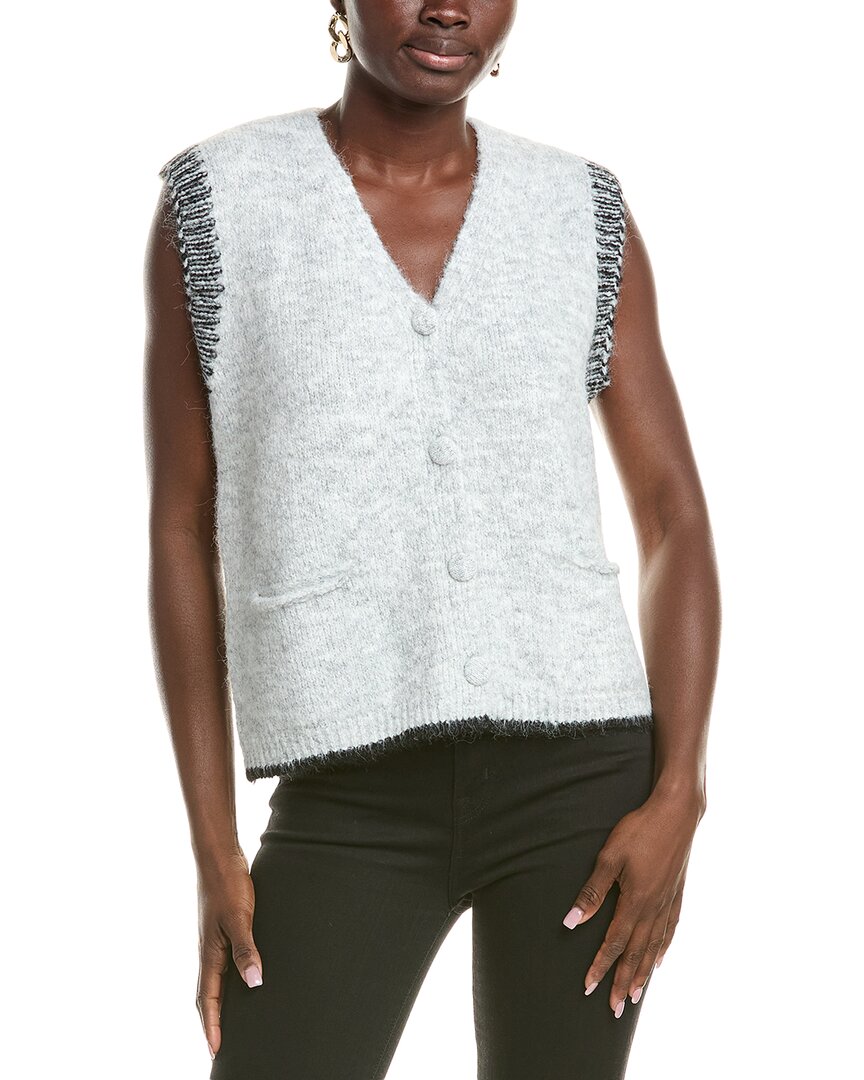 Anna Kay Larikay Cashmere-blend Vest In Gray