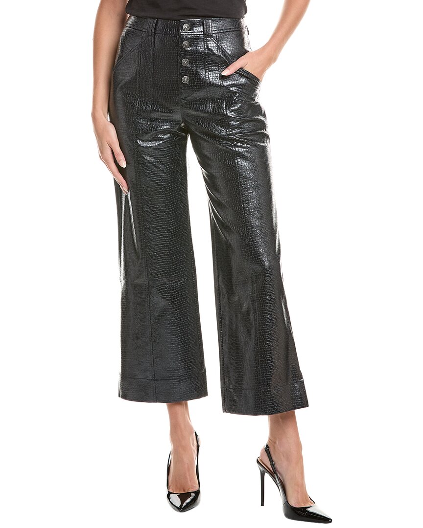 Cinq À Sept Cinq Textured Snake Benji Pant In Black