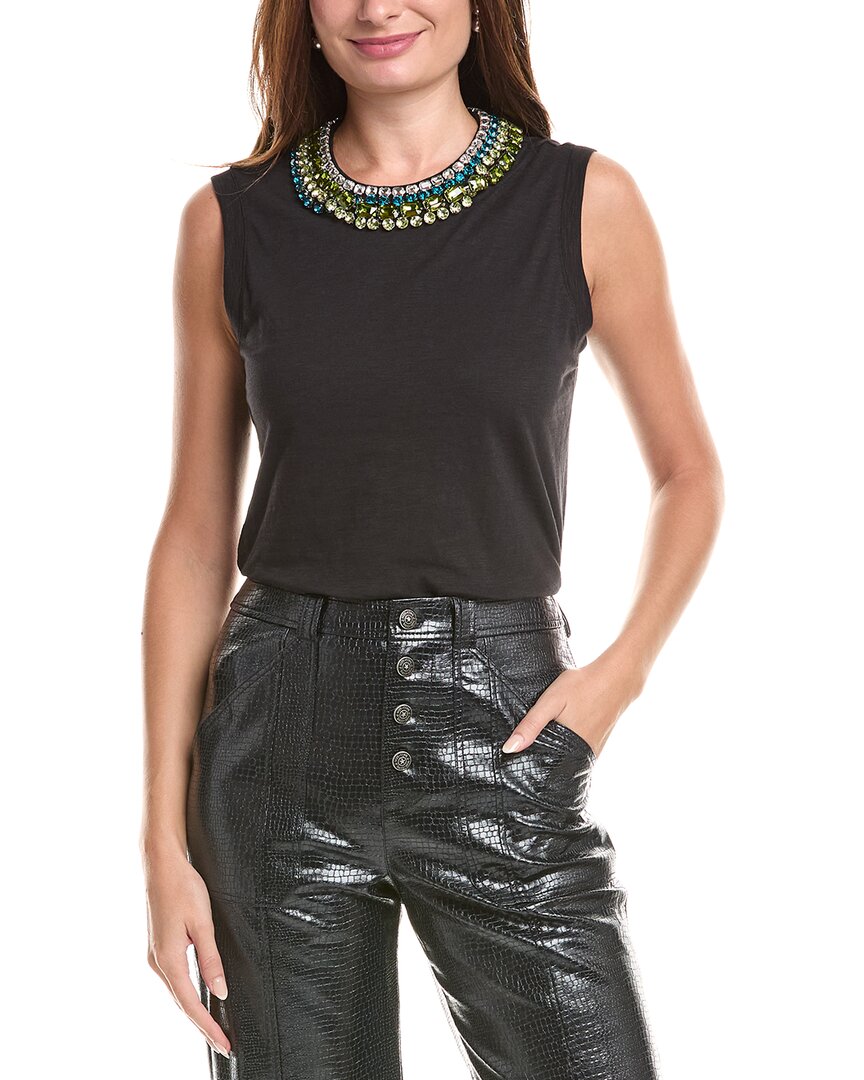 Cinq À Sept Twist Necklace Blaine Top In Black