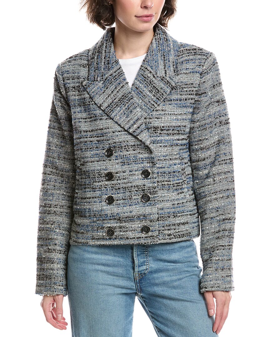 Cabi Radiance Wool-blend Tweed Jacket In Gray