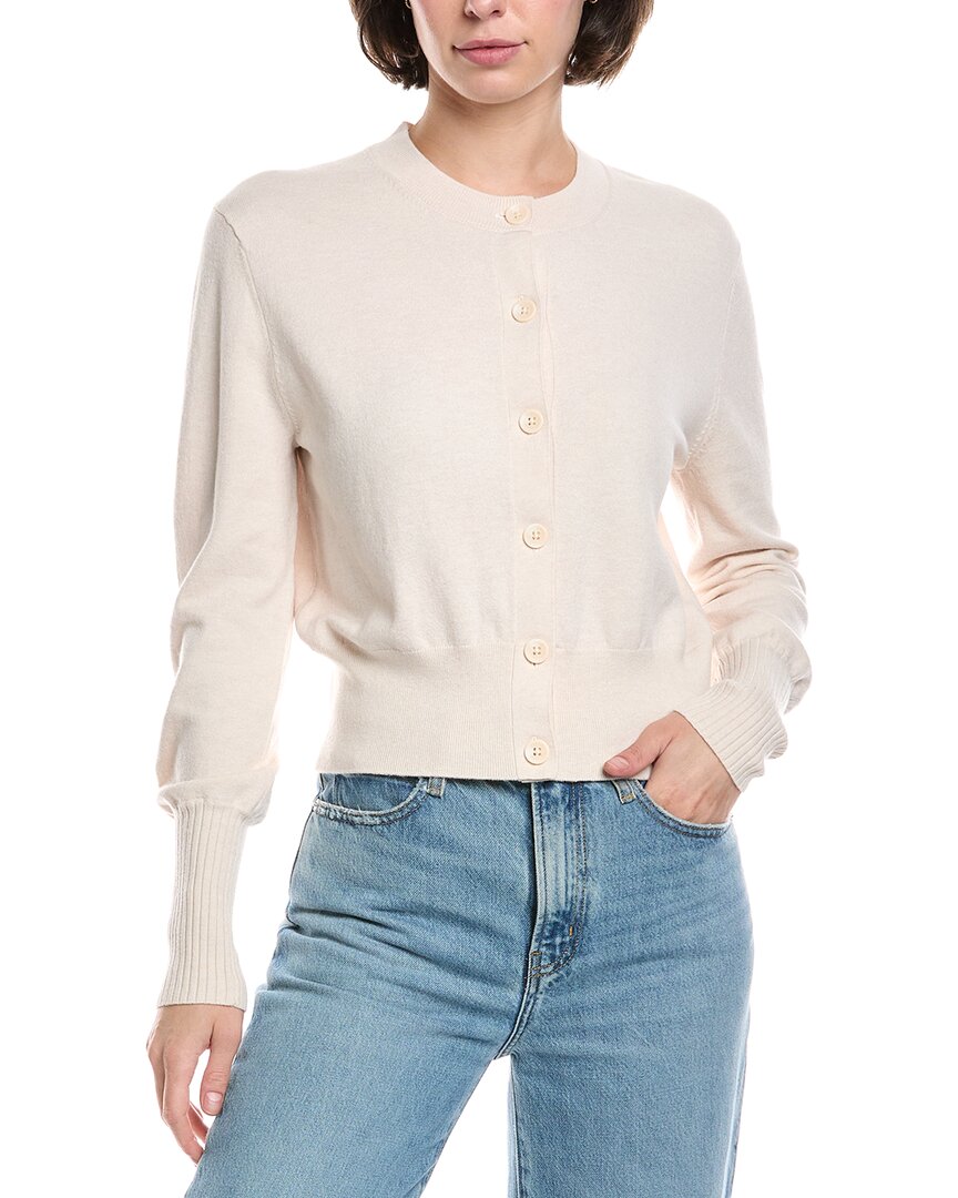 7 For All Mankind Classic Cardigan In Neutral