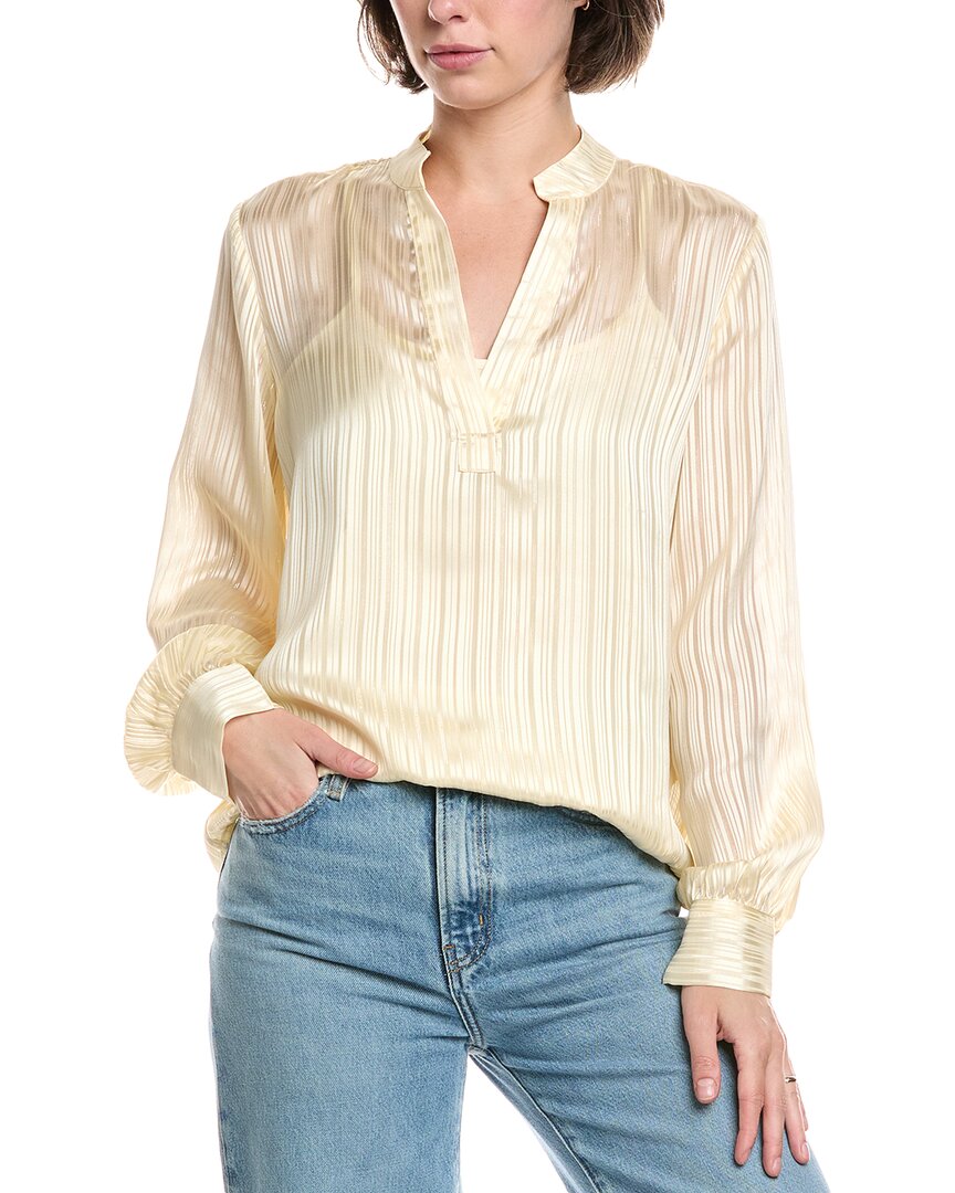 7 For All Mankind Holiday Stripe Long Sleeve Top In Neutral