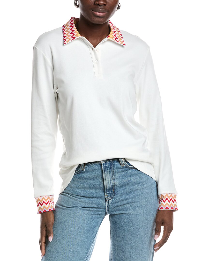 M Missoni Polo Shirt In White