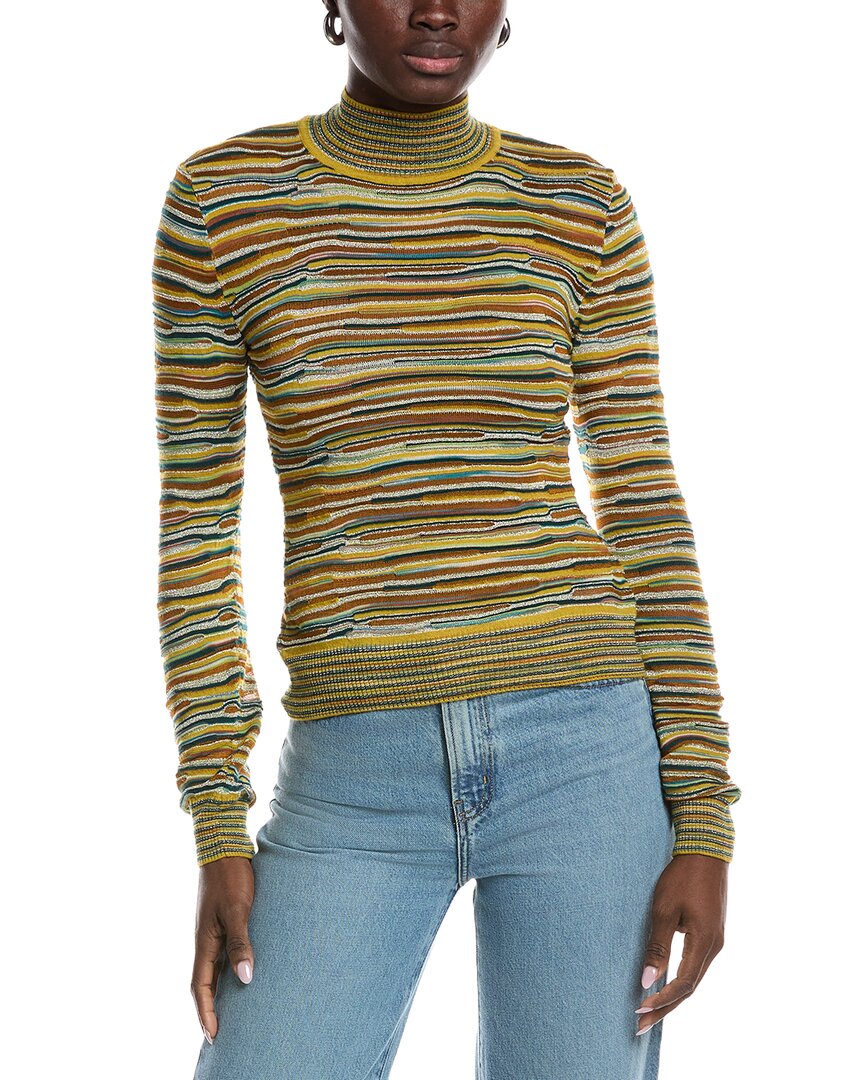 M Missoni Wool-blend Textured Sweater In Multi