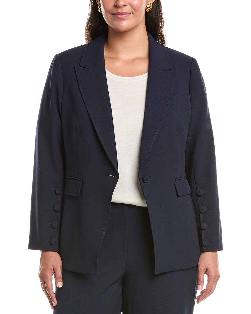 Tahari Asl Plus Blazer In Blue