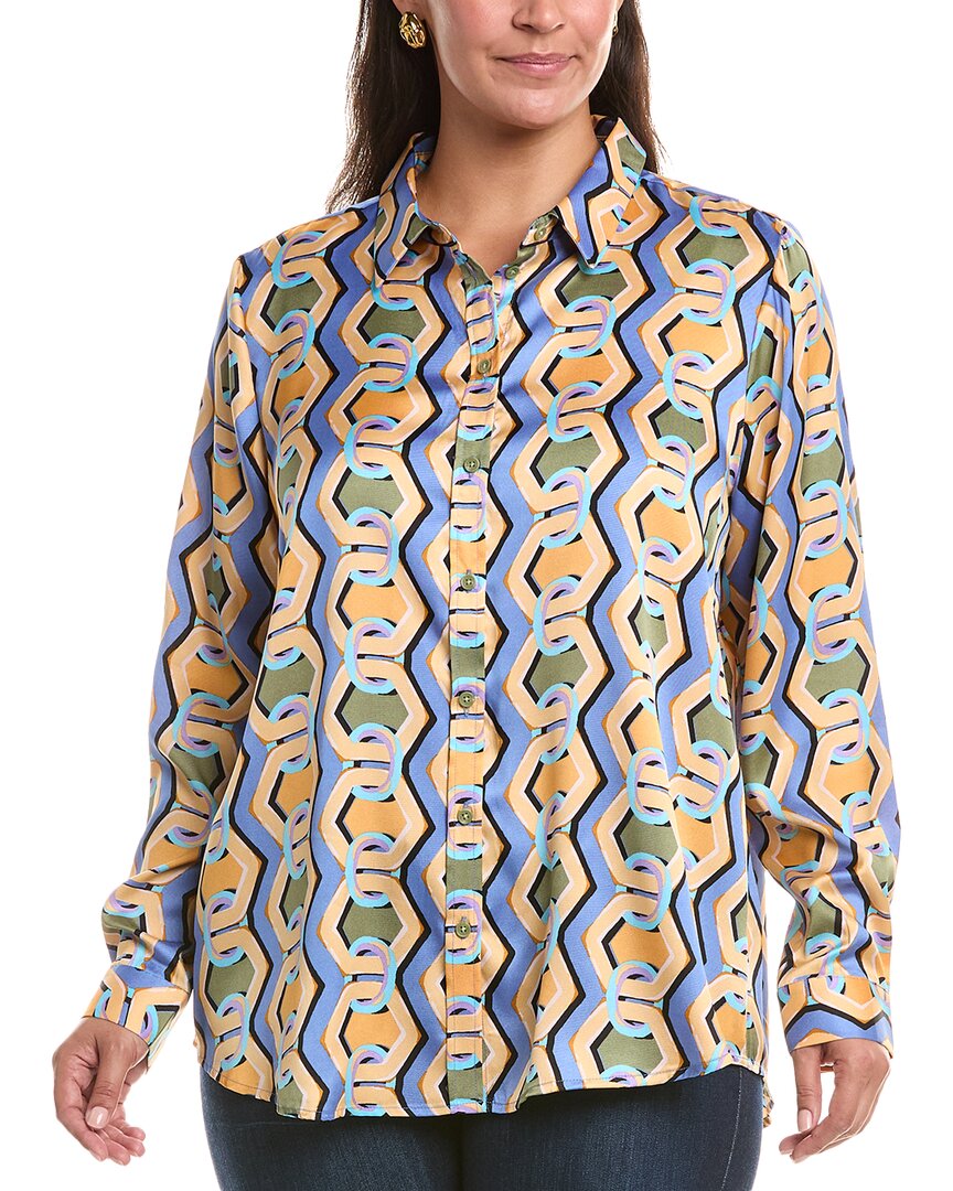 Tahari Asl Plus Shirt In Multi