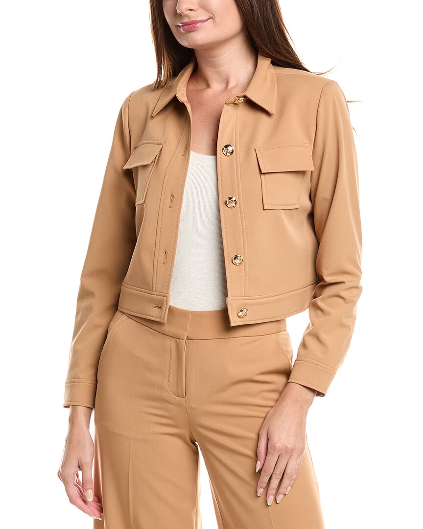 Tahari Asl Petite Jacket In Brown