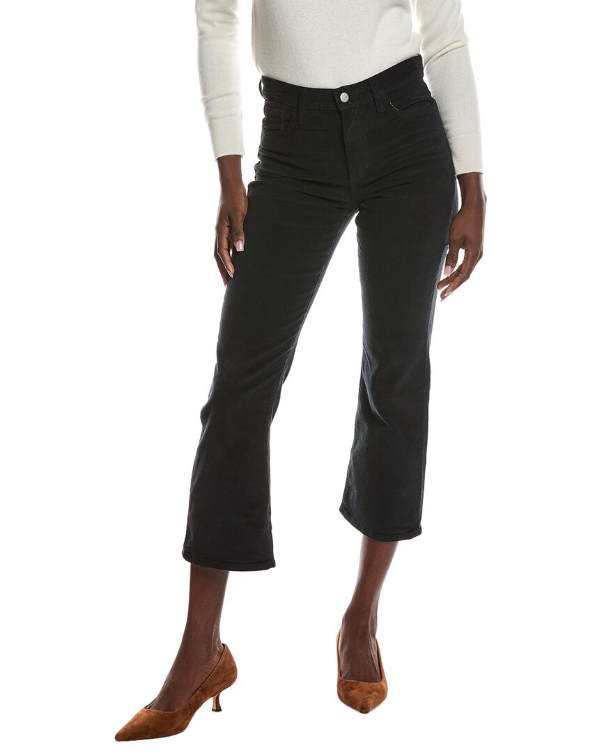Joe's Jeans Corduroy High Rise Black Rise Crop Bootcut Jean In Black
