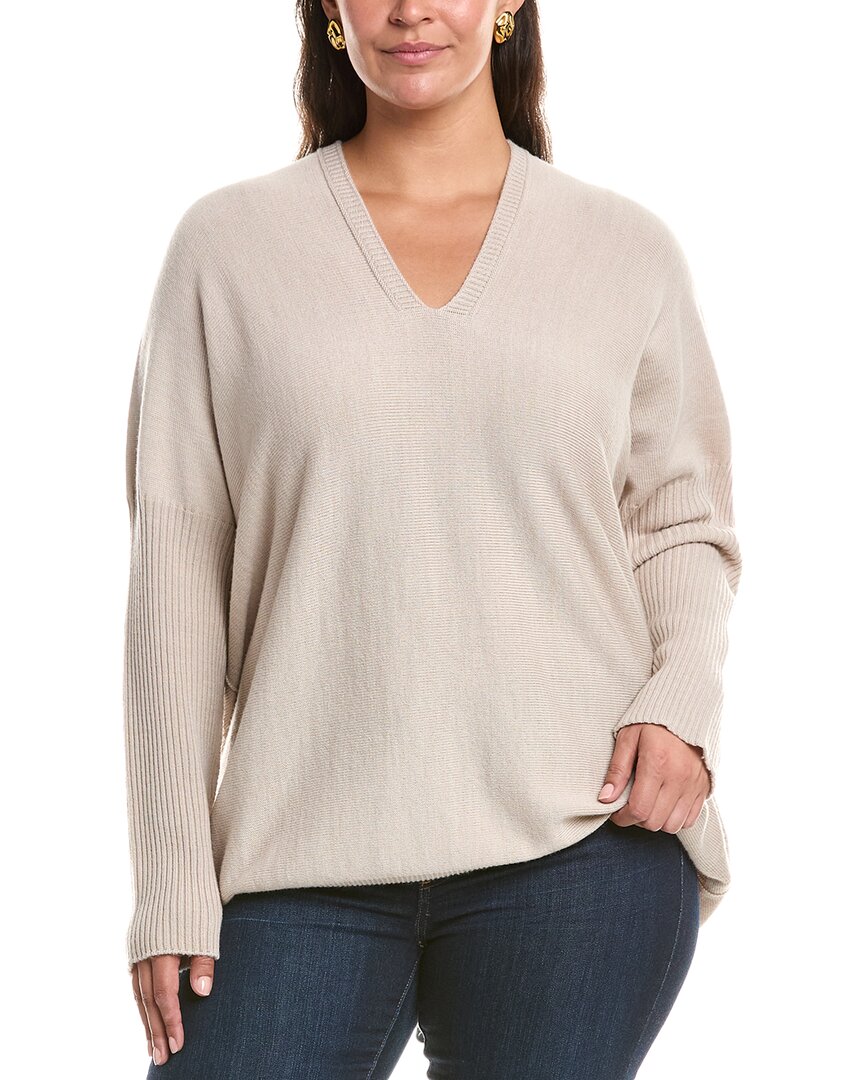 Marina Rinaldi Plus Azulene Wool-blend Sweater In Multi